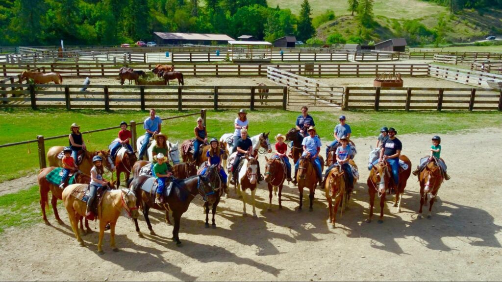 bunch of people riding